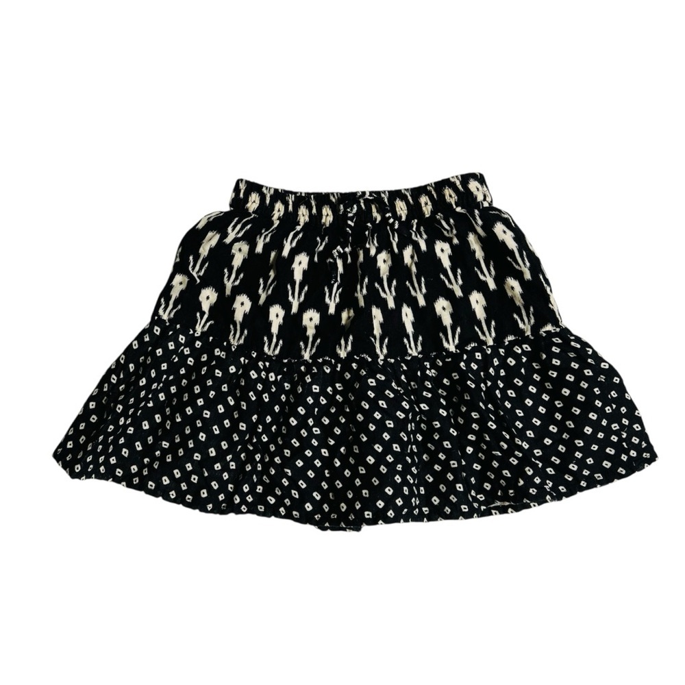 Zara‎ Kids Black and Cream Patterned Skirt